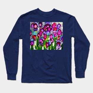 Heavenly Doodles - Flower of Eyes Long Sleeve T-Shirt